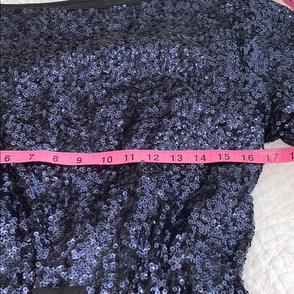 VERSACE JEANS COLLECTION NAVY BLUE SEQUIN DRESS - Picture 5 of 11